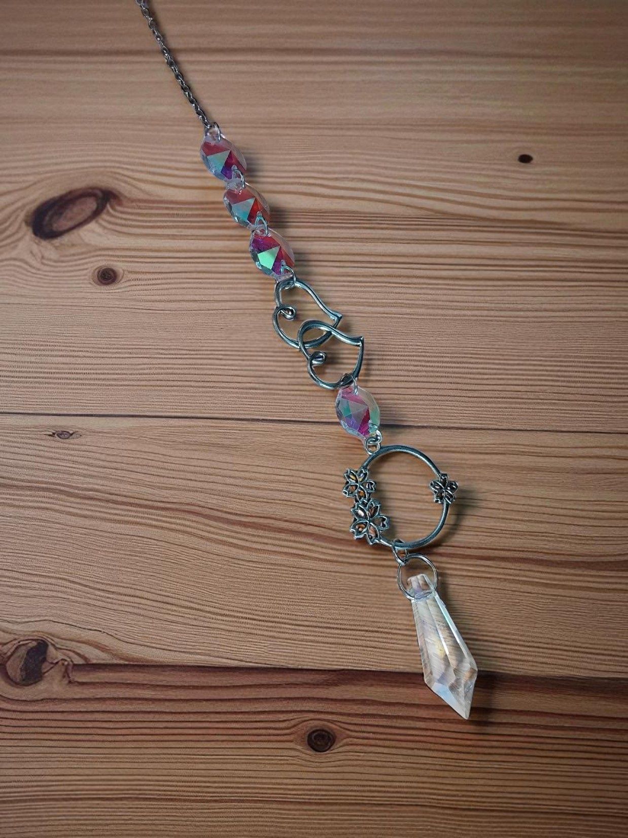 (Sc15) Acrylic glass and steel and rhinestone sun catchers